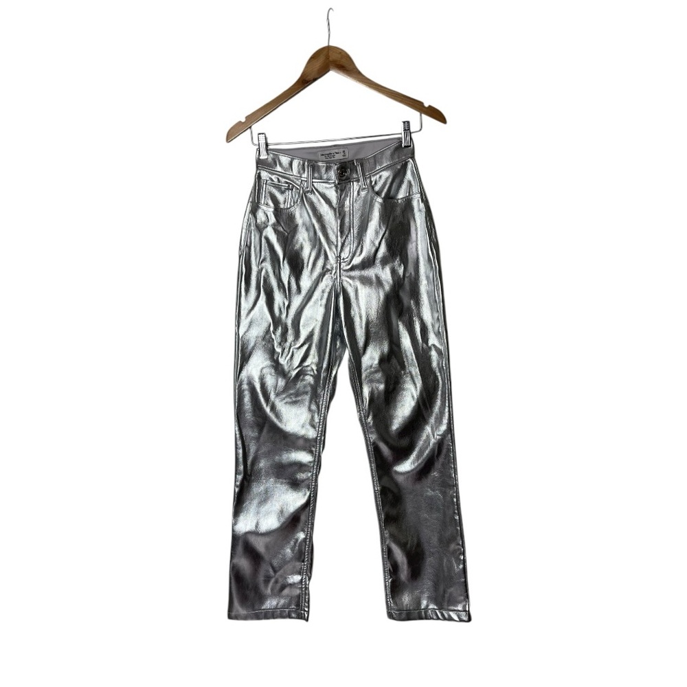 Abercrombie & Fitch 90s Straight Ultra High Rise Jeans Silver Halloween 0 25